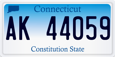 CT license plate AK44059