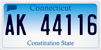 CT license plate AK44116