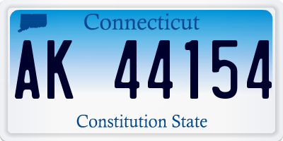 CT license plate AK44154