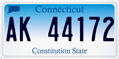 CT license plate AK44172