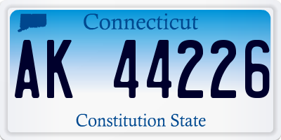 CT license plate AK44226