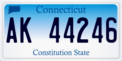 CT license plate AK44246