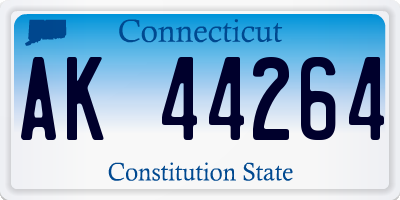 CT license plate AK44264