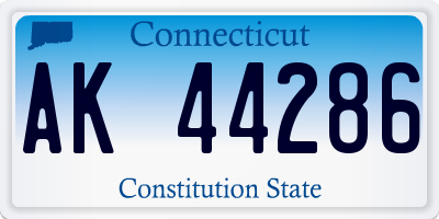 CT license plate AK44286