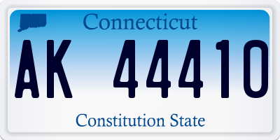 CT license plate AK44410