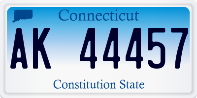 CT license plate AK44457
