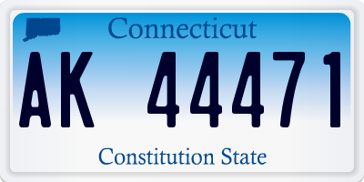 CT license plate AK44471
