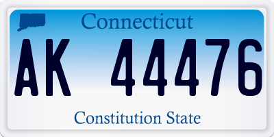 CT license plate AK44476