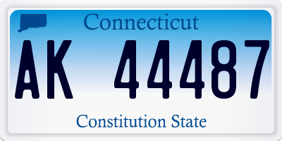 CT license plate AK44487
