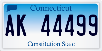 CT license plate AK44499