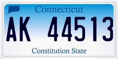 CT license plate AK44513