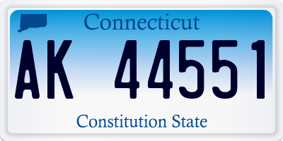 CT license plate AK44551