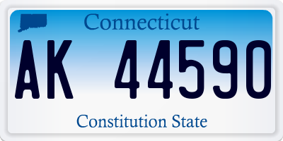 CT license plate AK44590