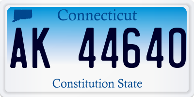 CT license plate AK44640