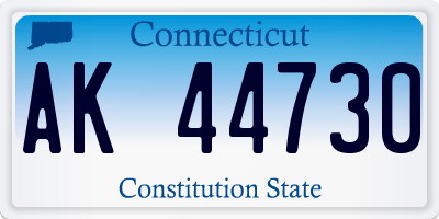 CT license plate AK44730