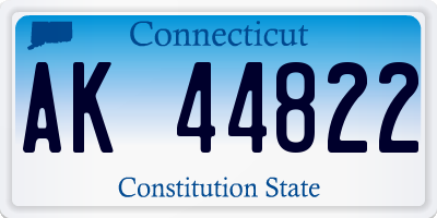 CT license plate AK44822