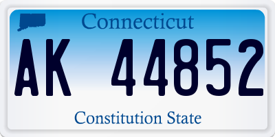 CT license plate AK44852