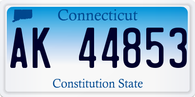 CT license plate AK44853