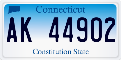 CT license plate AK44902