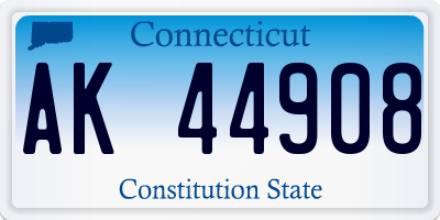 CT license plate AK44908