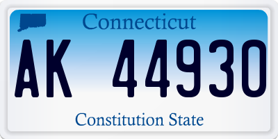 CT license plate AK44930