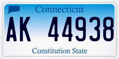 CT license plate AK44938