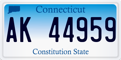 CT license plate AK44959