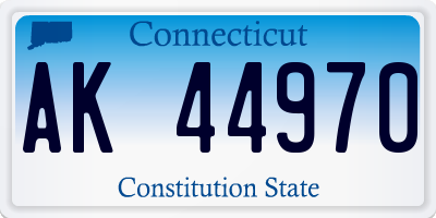 CT license plate AK44970