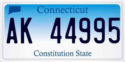 CT license plate AK44995