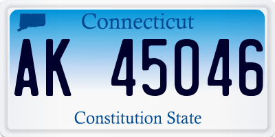 CT license plate AK45046