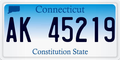 CT license plate AK45219
