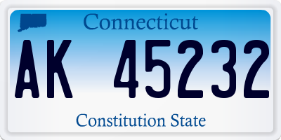 CT license plate AK45232
