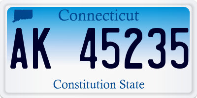 CT license plate AK45235