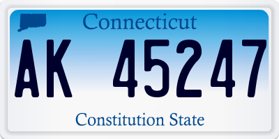 CT license plate AK45247