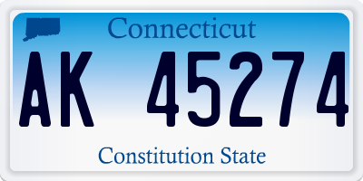 CT license plate AK45274
