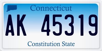 CT license plate AK45319