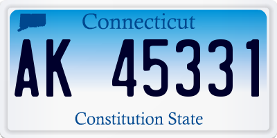CT license plate AK45331