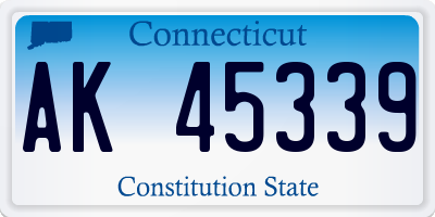 CT license plate AK45339