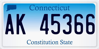 CT license plate AK45366