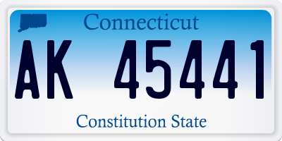 CT license plate AK45441
