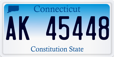 CT license plate AK45448