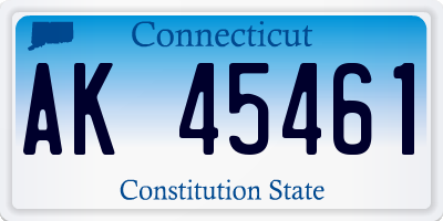 CT license plate AK45461