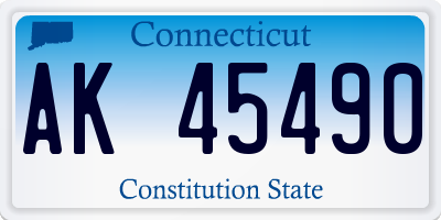 CT license plate AK45490