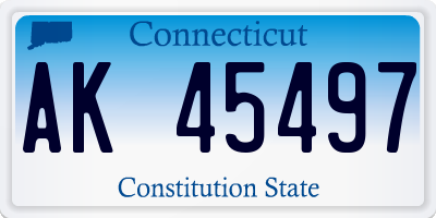 CT license plate AK45497