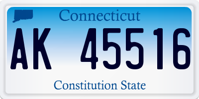 CT license plate AK45516