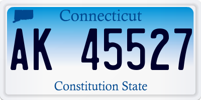 CT license plate AK45527