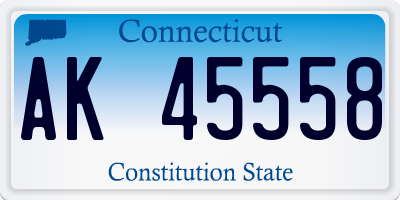 CT license plate AK45558