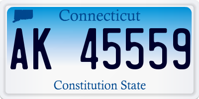 CT license plate AK45559