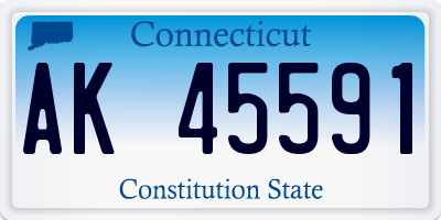 CT license plate AK45591