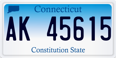 CT license plate AK45615